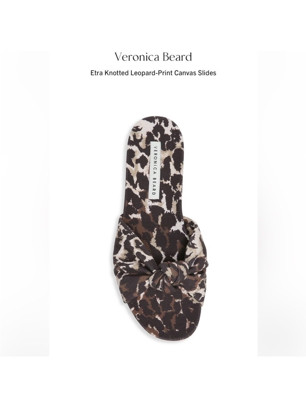 Veronica Beard Etra Knot Leopard-Print Canvas Slide 6